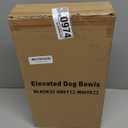 Jovrun Elevated Dog Bowls for Medium Large Size Dogs, Non-Slip Dog Feeder with 1*Stainless Steel Dishes & 1*Slow Feeder Bowl, 5 Heights Adjustable Raised Bowls to 3.15-8.66-9.84-11.02-12.2 (Black)