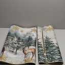 Artoid Mode Xmas Trees Deer Snowflakes Christmas Kitchen Mats Set of 2, Winter Home Decor Low-Profile Kitchen Rugs for Floor - 24x35 and 24x59 Inch (Green)