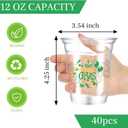 40 Pcs Mardi Gras Party Cups Carnival Plastic Cups 12 OZ Let's get Cray Disposable Clear Cups Mardi Gras Drinking Cups for FMardi Gras otball Party Supplies