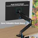 MOUNTUP Single Monitor Mount with USB Fits 49 42 40 35 34 32 27 24 inch Large Screen, Heavy Duty Monitor Arm, Monitors Stand for Desk, Holds 4.4-33 lbs, Ultrawide Monitors Arm, VESA Mount