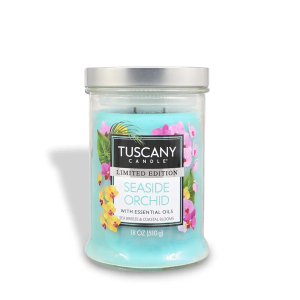 Tuscany Candle Seaside Orchid: Coastal Scented Summer Candle, 18 oz