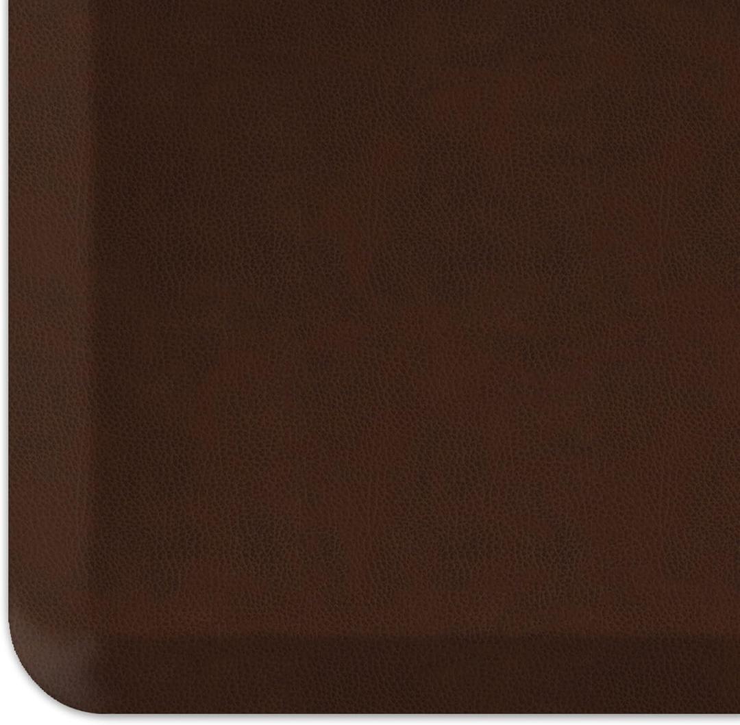 GelPro Anti-Fatigue Designer Comfort Kitchen Floor Mat, 20x32, Leather Grain Truffle Stain Resistant Surface with 3/4 Thick Ergo-Foam Core for Health and Wellness
