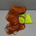Long orange Wig Women Halloween Costume Party Cosplay Wig with Accessories (Color-1) (1 Piece Set)