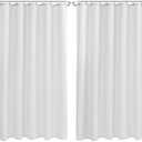 Nasitos Extra Long Fabric Shower Curtain Liners 2 Pack - W72 x H84 - Water Resistant Cloth Shower Curtains with Magnets, Soft Hotel Quality, Machine Washable (White, Magnets Included)