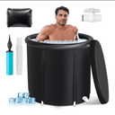Outvita Ice Bath Tub for Athletes, 105 Gal Multiple Layered Portable Cold Plunge Tub with Cover for Recovery & Cold Water Therapy, Inflatable Ice Barrel for Family Gardens Indoor Outdoor Gyms Arena