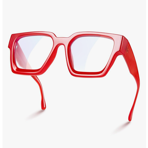 livho Oversized 99% Blue Light Glasses for Woman - Rectangle Fashion Glasses for Computer, Chic Preppy Frame - Anti Eyestrain