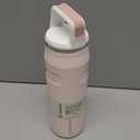 Stanley IceFlow Cap and Carry Water Bottle | Wide Mouth Twist Lid | Lightweight & Leakproof for Travel & Sports | Insulated Stainless Steel | BPA-Free (Rose Quartz Glimmer)