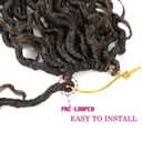 SamBraid Goddess Locs Crochet Hair 14 Inch, 8 Packs New Goddess Faux Locs Crochet Hair for Black Women, River Locs with Curly Ends (14Inch, T1B/30, 8Packs)