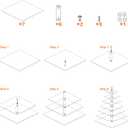 7 Tier Large Cupcake Stand, Square Cupcake Stand for 150 Cupcakes, Tiered Cupcake Holder Stand, Clear Acrylic Cupcake Tower Stand, Dessert Table Display Set for Gatherings and Celebrations