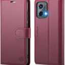 Wallet Case for Moto G 5G 2024, RFID Blocking Credit Card Holder, PU Leather Folio Flip Kickstand Protective Shockproof Cover for Motorola Moto G 5G 2024 (Red)