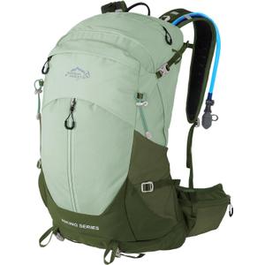 IX INOXTO Hiking Backpack, Camping Backpack, 30L Waterproof Hiking Daypack with 3L Water Bladder and Rain Cover (Green), Standard