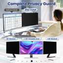 27 Inch Monitor Privacy Screen Hanging for Computer 16:9 Aspect Ratio, Magnetic Anti Glare Blue Light Private Protector Eye Care,Removable Anti Spy Filter Shield for Digital Workplaces