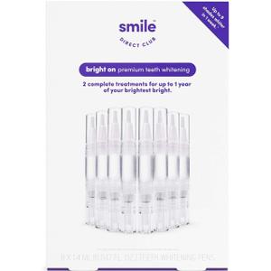 SmileDirectClub Teeth Whitening Kit - 8 1.4ml Gel Pens - Professional Strength Hydrogen Peroxide - Pain Free and Enamel Safe - Up to 9 Shades Whiter in 1 Week