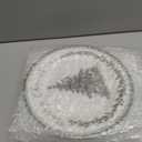 6 Pcs Christmas Melamine Plates Dinner Salad Plates Xmas Tree Dinnerware Xmas Wreath Dishes Holiday Tableware for Dessert Salad Appetizer Birthday Party (Christmas Tree,8 Inches)