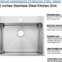 SHACO 22x18 Inch Drop In Bar Sink, 22 Inch Outdoor RV Laundry Utility Sink,16 Gauge Stainless Steel Single Bowl Brushed Nickel Small Kitchen Prep Sink with Strainer Drain