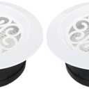 PATIKIL 6 Inch Round Air Vent, 2 Pack Adjustable Ceiling Diffuser Grill Cover ABS Louver Soffit Vent with Screen for Bathroom Kitchen Living Room, White