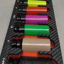 BOEN 1/2" Drive Impact Lug Nut Socket, 7 Pieces Non-Marring Wheel Protector Thin Wall Deep Socket Set, Metric 17 19 21 mm | SAE 13/16 7/8 1 1-1/16 inch, 6 Point Design, Color-Coded, CR-MO Steel