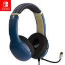 PDP Gaming AIRLITE Wired Stereo Headset with Noise-Cancelling Mic for Nintendo Switch/Switch Lite/Switch OLED (Legend of Zelda Hyrule Blue) (Blue and Gold)