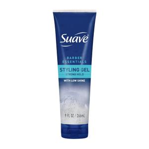 Suave Hair Gel For Men Barber Essentials Styling, Strong Hold and Low Shine, No Flakes, Barber-Quality Results, 9 oz (9 Ounce (Pack of 1))