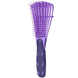 Wet Curly Hair Detangling Brush | Wide Tooth Nylon Design | Split End Prevention Tool(PURPLE)