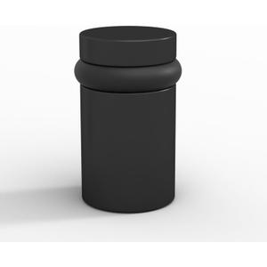 Mega Handles Floor Door Stopper, Black Stopper Quickly Installed Wall Protector, Wall Protectors from Door Knobs, Floor Door Stop with Mounting Hardware Included - Matte Black - 2 Inch (1 Pack)