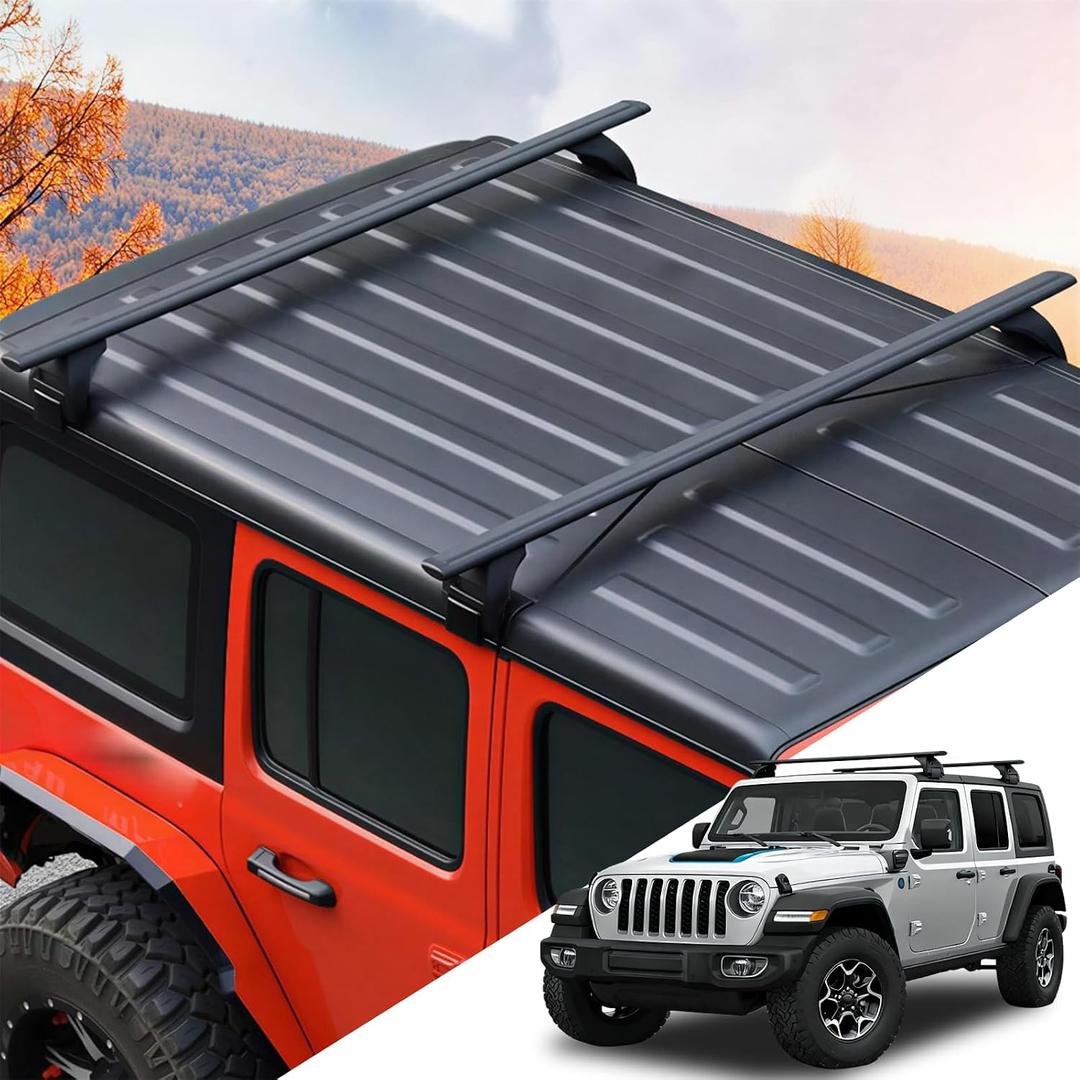 330lb Black Roof Rack Fit for 2007-2026 Jeep Wrangler JK JL Gladiator JT 2&4 Door Cross Bars Crossbars