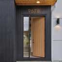 2 x Floating House Number Modern House Numbers 5 inch, Deamos Zinc Alloy Home Address Number for House with Reflective Finish Brass Floating Mount or Flush Mount [Number 5] (Gold)