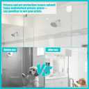 Frameless Glass Shower Door Latch - No Drill Sliding Stop for Privacy, Effective Pet Barrier for Bathroom, Removable & Damage-Free Accessory for Rental Homes & Shared Spaces (White, 1/2 in)