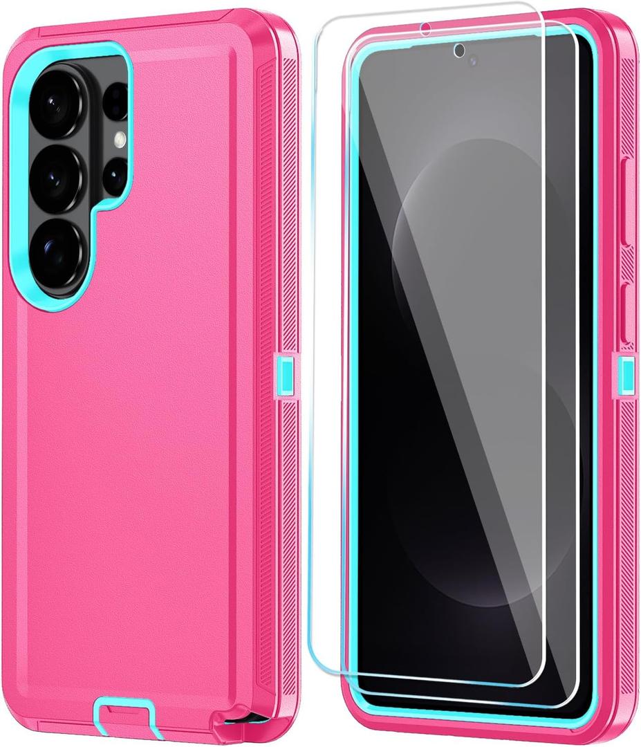 ONOLA Phone Case for Samsung Galaxy S26 Ultra Case with HD Screen Protector, Heavy Duty Shockproof & Dropproof 3-Layer Cover Phone Case for Galaxy S26 Ultra 6.9'',PinkSkyBlue
