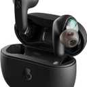 Skullcandy Rail Wireless Earbuds, Bluetooth Headphones, Noise Isolating Fit, Up to 42 Hours Battery, IP55 Sweat and Water Resistant, Microphone for iPhone Android - True Black