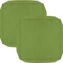 FLYMEI Patio Cushion Covers 24x22x4 Waterproof Outdoor Cushion Cover Replacement 2Packs Outdoor Seat Cushion Slipcover for Rattan Chair Sofa, Green