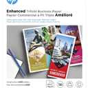 HP Enhanced Tri-fold Business Paper, Glossy, 8.5x11 in, 40 lb, 150 sheets, works with laser printers (Q6612A)