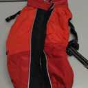 AOFITEE Dog Coat, Warm Dog Jacket with Harness Built-in, Waterproof Medium Dogs Cold Weather Coat with Zipper, Reflective Fleece Lined Pet Snow Jackets for Pug, Jack Russell, Boston Terrier, Red M