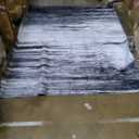  8x10 Area Rug, Washable Rug for Living Room, Non Slip, Soft Low Pile, Modern Abstract Grey Black Rug for Bedroom, Dining Room, Home Office, Indoor Floor Carpet