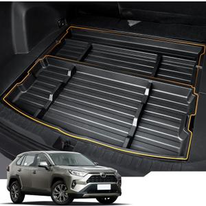 Trunk Organizer for 2019-2025 Toyota RAV4 Accessories, Hidden Storage Box Under Cargo Floor, Rear Trunk Insert Tray, SUV Cargo Storage Organizer (Not for Prime)