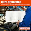 88568-02020 17801-22020 Engine Filter & Cabin Air Filter Combo Set for 2004 Toyota Corolla CE Sedan 4-Door 1.8L 1794CC l4 GAS DOHC Naturally Aspirated