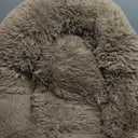 HACHIKITTY Calming Donut Cuddler Dog Bed, Round Fluffy Pet Bed with Sewn-in Cushionfor Large Dogs,Washable, Large, Taupe, 30''