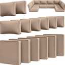 14 Pcs Outdoor Cushion Slipcovers Outdoor Patio Cushion Covers Replacement Waterproof with Zipper for Outdoor Furniture, Patio Sofa Couch 3 Sizes, Covers Only