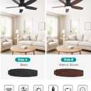 42 Inch Ceiling Fans with Lights, Quiet Reversible Fan with Remote & APP Control, 6-Speed, 3 Color Temperatures Dimmable LED, DC Motor, Low Profile Ceiling Fan for Bedroom Living Room, Black