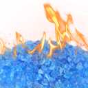 LePe Crushed-Glass, Translucent Broken GlassDecorative for Resin Art, Fire Pits, Potted Plants, Garden and Indoor Use, 3-6mm, 1 Pound in Jar(Navy Blue) (Aquamarine)