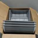 CiWiVOKi 2-Step Modular Dog Ramp - Portable Non-Slip Stairs for Small Dogs with High Support, 9.5" D Lightweight Plastic Pet Steps Fits Staircase Indoor, Ideal for Elderly Injured Pets (6-Pack, Grey)