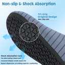 Metog Men Women Water Shoes Quick-Dry Aqua Socks Barefoot Slip-on for Beach Swim Sport Surf Yoga Exercise (7-8 Women/6-7 Men, Gray Stripe)