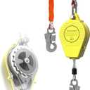 23ft Self Retracting Lifeline, 330LBS SRL Fall Arrest Fall Protection, Heavy Duty Retractable Safety Lanyard Harness Rope, Aluminum Alloy Lifeline Self Locking Hooks for Construction Roofing