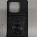 LEMAXELERS Case for Motorola Moto G Stylus 5G 2025 with 360° Magnetic Rotated Ring Kickstand Hidden Card Slot Heavy Duty Dual Layer Protective Phone Cover for Moto G Stylus 5G 2025, Black RJ