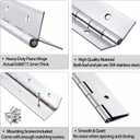 Heavy Duty Piano Hinge 48 Inch x 1.5 Inch Stainless Steel Continuous & Piano Hinges with Holes, 48" Continuous Hinges for Cabinet, Door, DIY Wood Boxes, 0.060" Leaf Thickness, 1.5" Open Width