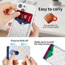 Compatible with Magsafe Wallet Magnetic Phone Card Holder for Phone Case, Cute Leather Stronger Magnetic RFID Phone Wallet for Women Men Cute Pink Bows