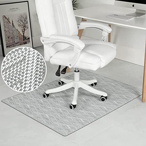 RccugmatS Chair Mat for Hardwood & Tile Floor, 36" x 48" Heavy Duty Office Chair Mat for Rolling Chairs Easy Glide, Anti Slip, Non-Curve, Floor Protector for Home Office, Diamond Gray