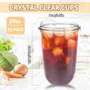 Alaeseje 50 Pack Clear Plastic Cups with Strawless Sip Lids,20 oz Iced Coffee Cups with Lids,Disposable PET Crystal Cups,Round Bottom To Go Cup for Iced Coffee Juice Smoothie Cold Beverage