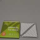 Rabenda 12 Pcs Rug Tape, Non Slip Rug Pads Grippers for Hardwood Floors and Tiles, Reusable Carpet Tape for Area Rugs, Double-Sided Adhesive Rug Stickers Keep Corners Flat (Black)