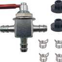 NEW 1/4" Fuel Shut Off Gas Valve Two-Way Replaces Compatible with for EXMARK 1-633347 Hustler 745059 Scag 482212 E633347 Yazoo 102679 Husqvarana 539102679